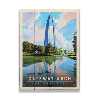 Gateway Arch National Park: Reflecting Pool - Wood & Metal Wall Art Wood & Metal Wall Art Anderson Design Group