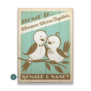Home Is... Wherever We Are Together - Wood & Metal Wall Art Wood & Metal Wall Art Anderson Design Group Wood 9" x 12"