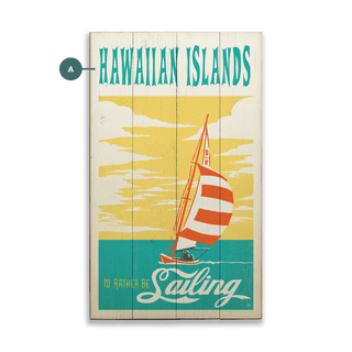 I'd Rather Be Sailing - Wood & Metal Wall Art Wood & Metal Wall Art Anderson Design Group Wood 8" x 14"