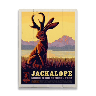 Jackalope: Trickster of the Tetons - Wood & Metal Wall Art Wood & Metal Wall Art Anderson Design Group