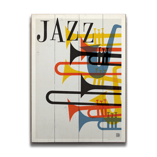 The Art of Jazz - Wood & Metal Wall Art Wood & Metal Wall Art Anderson Design Group Wood 9" x 12"