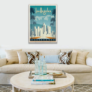 Los Angeles Skyline - Wood & Metal Wall Art Wood & Metal Wall Art Anderson Design Group