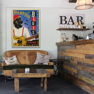 Memphis Blues - Wood & Metal Wall Art Wood & Metal Wall Art Anderson Design Group