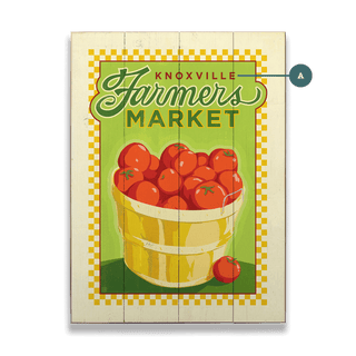 Knoxville Farmer's Market - Wood & Metal Wall Art Wood & Metal Wall Art Anderson Design Group Wood 9" x 12"