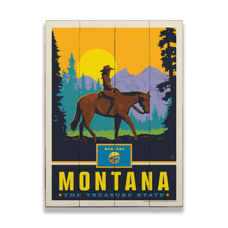 Montana: the Treasure State - Wood & Metal Wall Art Wood & Metal Wall Art Anderson Design Group