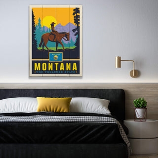 Montana: the Treasure State - Wood & Metal Wall Art Wood & Metal Wall Art Anderson Design Group