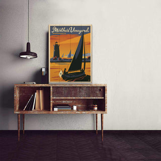 Martha's Vineyard: Red Sky at Night - Wood & Metal Wall Art Wood & Metal Wall Art Anderson Design Group