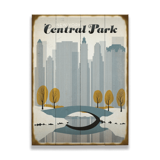 New York: Central Park In Winter - Wood & Metal Wall Art Wood & Metal Wall Art Anderson Design Group Wood 9" x 12"