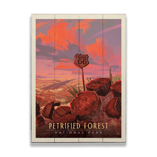 Petrified Forest National Park: Route 66 - Wood & Metal Wall Art Wood & Metal Wall Art Anderson Design Group