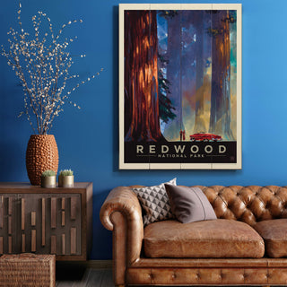 Redwood National Park: Twilight Titans - Wood & Metal Wall Art Wood & Metal Wall Art Anderson Design Group