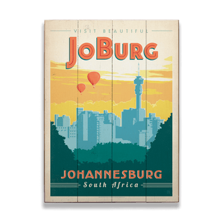 Johannesburg, South Africa - Wood & Metal Wall Art Wood & Metal Wall Art Anderson Design Group Wood 9" x 12"