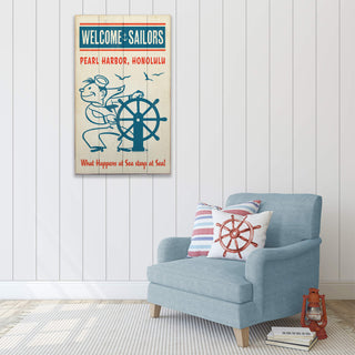 Welcome Sailors - Wood & Metal Wall Art Wood & Metal Wall Art Anderson Design Group