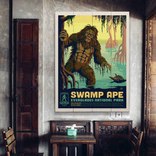 Swamp Ape: Guardian of the Glades - Wood & Metal Wall Art Wood & Metal Wall Art Anderson Design Group