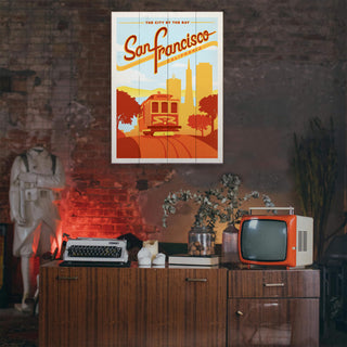 San Francisco Cable Car - Wood & Metal Wall Art Wood & Metal Wall Art Anderson Design Group