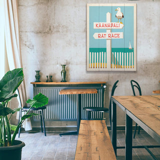 Ocean or Office: Guideposts to Bliss - Wood & Metal Wall Art Wood & Metal Wall Art Anderson Design Group
