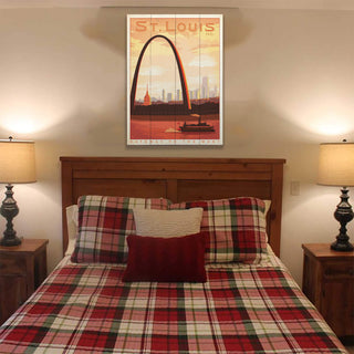 St. Louis Arch: Orange Gateway - Wood & Metal Wall Art Wood & Metal Wall Art Anderson Design Group