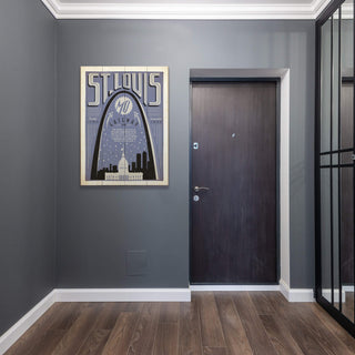 St. Louis Arch: Blue Gateway - Wood & Metal Wall Art Wood & Metal Wall Art Anderson Design Group