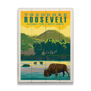 Theodore Roosevelt National Park: Bison - Wood & Metal Wall Art Wood & Metal Wall Art Anderson Design Group
