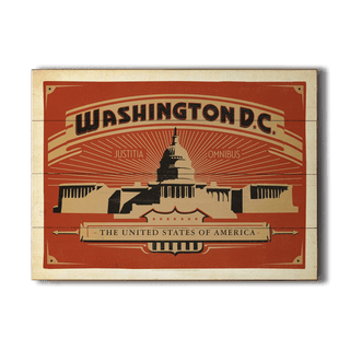 Washington D.C. Capitol Building - Wood & Metal Wall Art Wood & Metal Wall Art Anderson Design Group Wood 12" x 9"