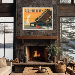 Old Faithful Inn Yellowstone - Wood & Metal Wall Art Wood & Metal Wall Art Anderson Design Group