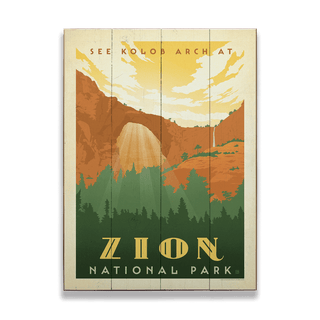 Zion National Park: Kolob Arch - Wood & Metal Wall Art Wood & Metal Wall Art Anderson Design Group