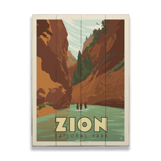 Zion National Park: River Walk - Wood & Metal Wall Art Wood & Metal Wall Art Anderson Design Group
