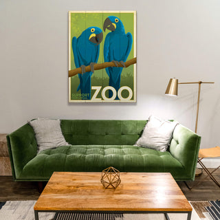 Zoo Life: Parrots - Wood & Metal Wall Art Wood & Metal Wall Art Anderson Design Group