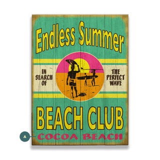 The Endless Summer: Cocoa Beach - Wood & Metal Wall Art Wood & Metal Wall Art Bruce Brown Films Wood 9" x 12"