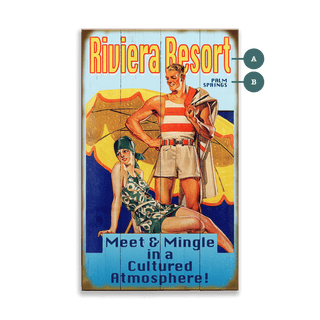 Meet and Mingle - Wood & Metal Wall Art Wood & Metal Wall Art Curtis Publishing Wood 8" x 14"