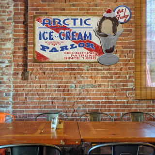 Arctic Ice Cream Parlor - Wall Decor Shaped Wall Art Marty Mummert Studio