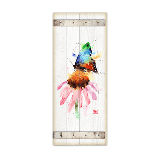 Butterfly and Coneflower - Wood Plank Wall Art Wood & Metal Wall Art Dean Crouser