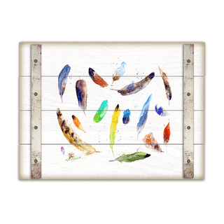Falling Feathers - Wood Plank Wall Art Wood & Metal Wall Art Dean Crouser