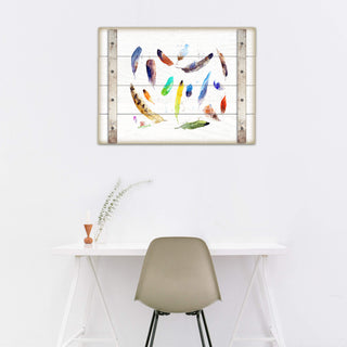 Falling Feathers - Wood Plank Wall Art Wood & Metal Wall Art Dean Crouser
