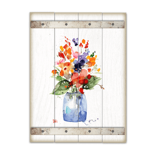Flower Vase - Wood Plank Wall Art Wood & Metal Wall Art Dean Crouser