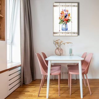 Flower Vase - Wood Plank Wall Art Wood & Metal Wall Art Dean Crouser