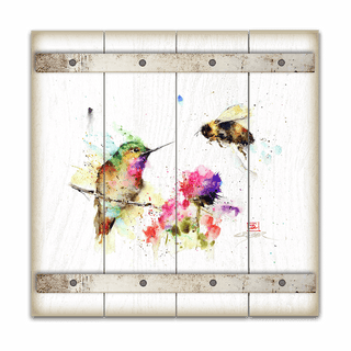 Garden Visitors - Wood Plank Wall Art Wood & Metal Wall Art Dean Crouser