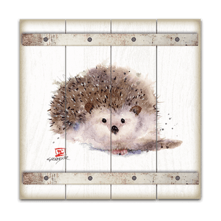 Hedgehog - Wood Plank Wall Art Wood & Metal Wall Art Dean Crouser