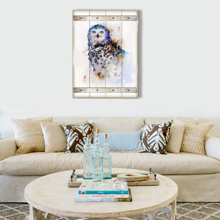 Snowy Owl - Wood Plank Wall Art Wood & Metal Wall Art Dean Crouser