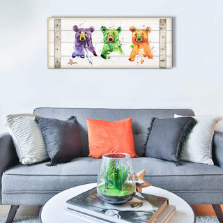 Three Bears - Wood Plank Wall Art Wood & Metal Wall Art Dean Crouser