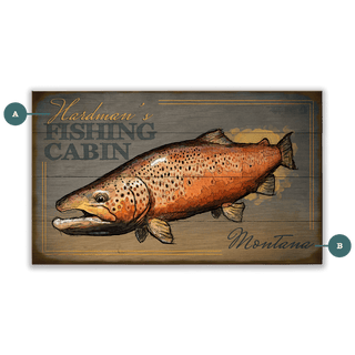 Hardman's Fishing Cabin - Wood & Metal Wall Art Wood & Metal Wall Art Ed Anderson Wood 14" x 24"