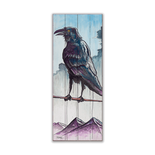 The Raven's Realm - Wood & Metal Wall Art Wood & Metal Wall Art Ed Anderson Wood 7" x 16"