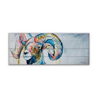 Rocky Mountain Ram - Wood & Metal Wall Art Wood & Metal Wall Art Ed Anderson Wood 16" x 7"