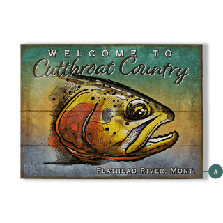 Cutthroat Head: Personalized - Wood & Metal Wall Art Wood & Metal Wall Art Ed Anderson Wood 12" x 9"
