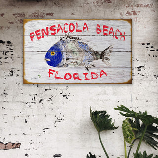 Pensacola Porgy - Wood & Metal Wall Art Wood & Metal Wall Art FishAye Trading Company