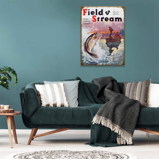 Field & Stream Cover May 1930 - Wood & Metal Wall Art Wood & Metal Wall Art Field & Stream