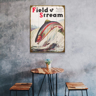 Field & Stream Cover April 1933 - Wood & Metal Wall Art Wood & Metal Wall Art Field & Stream
