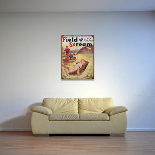 Field & Stream Cover June 1934 - Wood & Metal Wall Art Wood & Metal Wall Art Field & Stream