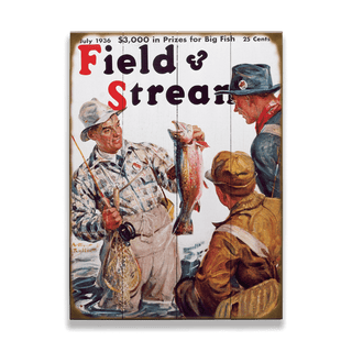 Field & Stream Cover July 1936 - Wood & Metal Wall Art Wood & Metal Wall Art Field & Stream Wood 9" x 12"