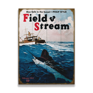 Field & Stream Cover February 1942 - Wood & Metal Wall Art Wood & Metal Wall Art Field & Stream Wood 9" x 12"