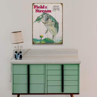Field & Stream Cover July 1953 - Wood & Metal Wall Art Wood & Metal Wall Art Field & Stream